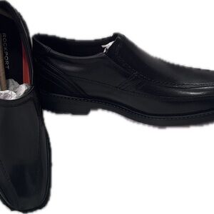 Rockport Black Men's Slip-On Leather Loafers
